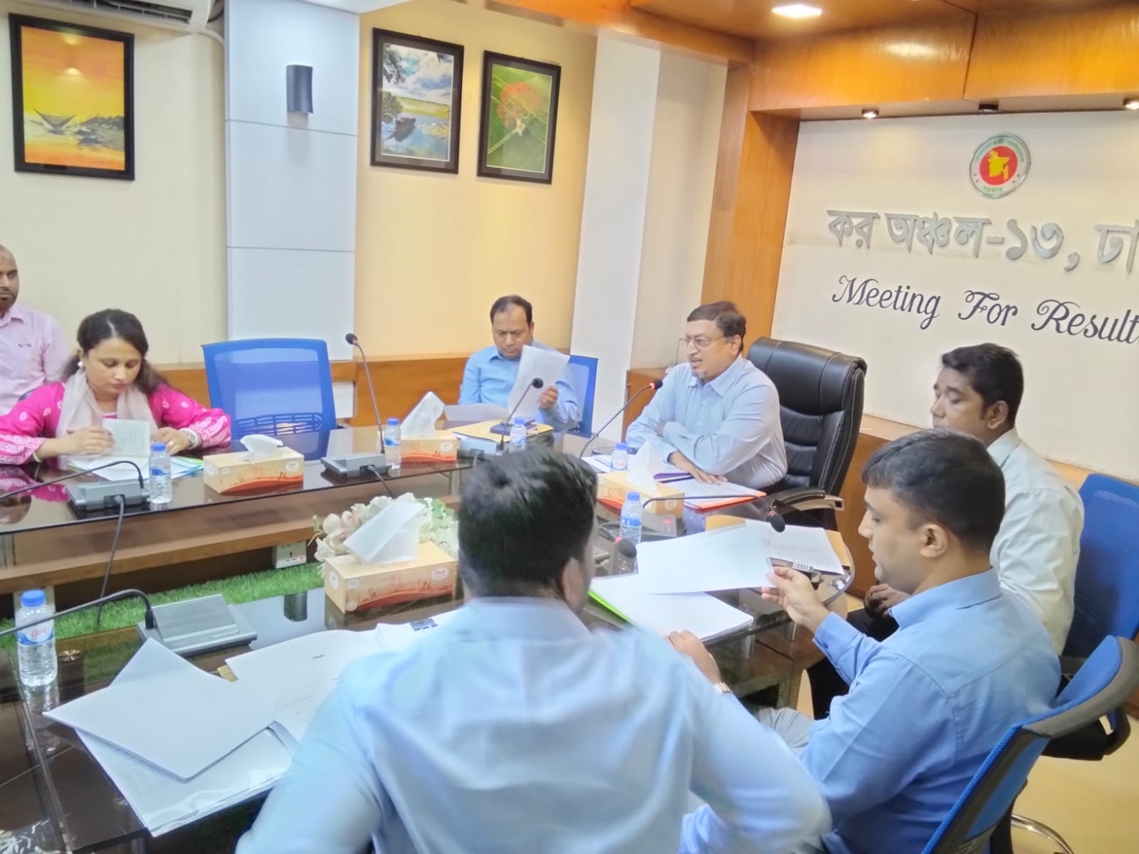 কর অঞ্চল-১৩, ঢাকার কর কমিশনার জনাব কবীর উদ্দিন মোল্লা মহোদয়ের সভাপতিত্বে মাসিক রাজস্ব সভা অনুষ্ঠিত হয়। উক্ত সভায়, কর অঞ্চল-১৩, ঢাকার বিভিন্ন পর্যায়ের কর্মকর্তাগণ উপস্থিত ছিলেন। 